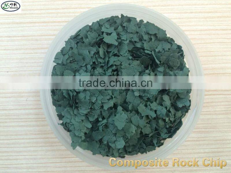 High-molecular polymer industrial color Rock Flakes, Composite Rock Chips