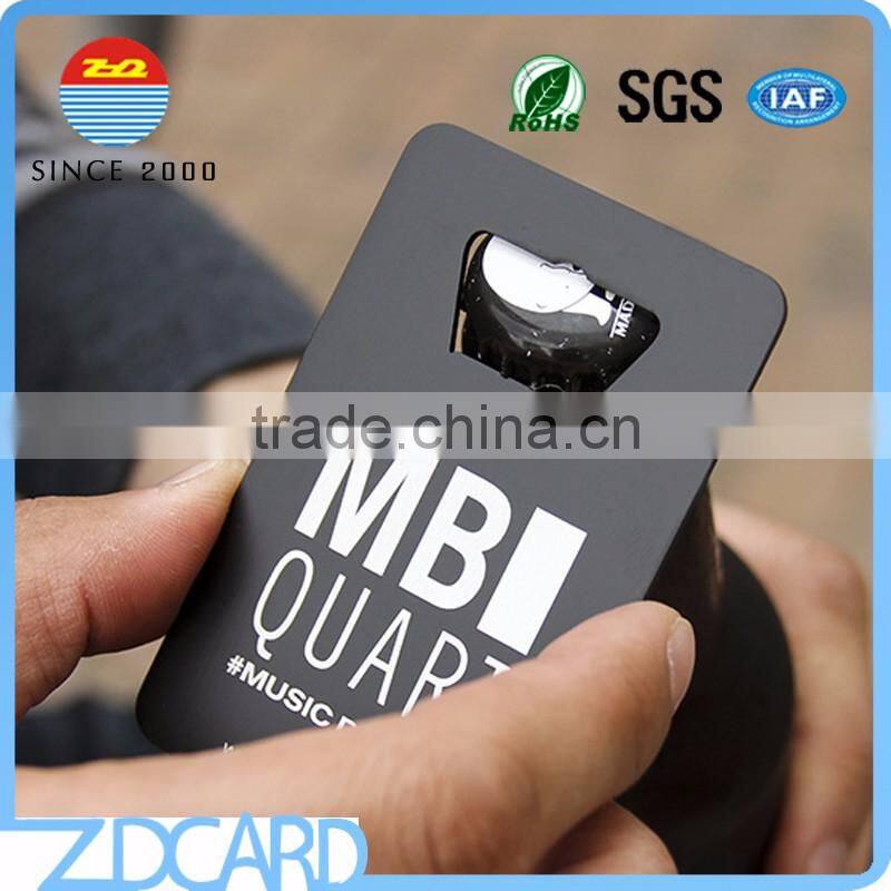 cheap blank metal bottle opener cards with engraved
