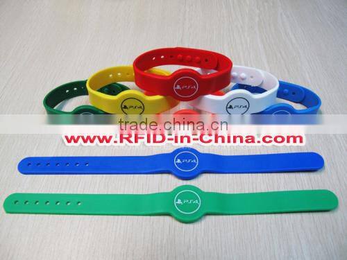 13.56MHz 1K/4K RFID Event Wrist Bands,Waterproof Silicone RFID Wristbands for Club