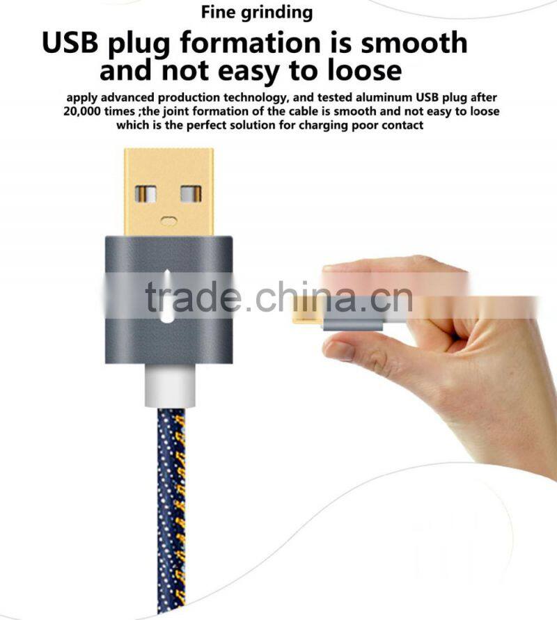 Voxlink fast charging 5V 2a Denim Gold plated 1m USB type c charger cable for macbook
