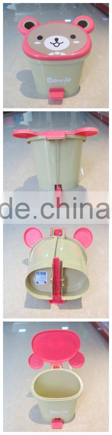 1.8L cartoon shape plastic dustbin