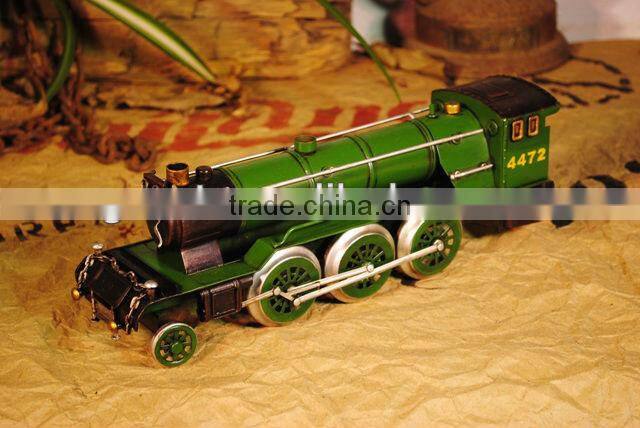 Antique train head metal model crafts with paint