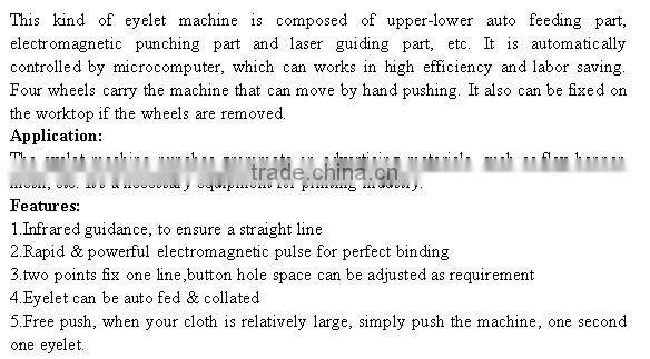 Electric Automatic Eyelet Punch Press for Advertising