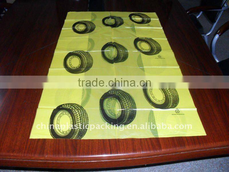 plastic disposable car tire covers/plastic tyre bag