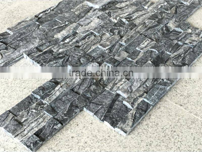 High quality tree black marble stone,cultural stone