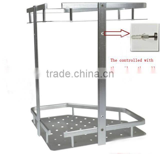 Double corner shelf,bathroom basket