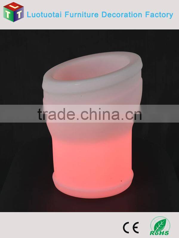 Manufacturer Champagne bucket/PE ice bucket stand lighted with remote control 16 mix changeable colors L31*W31*H41CM
