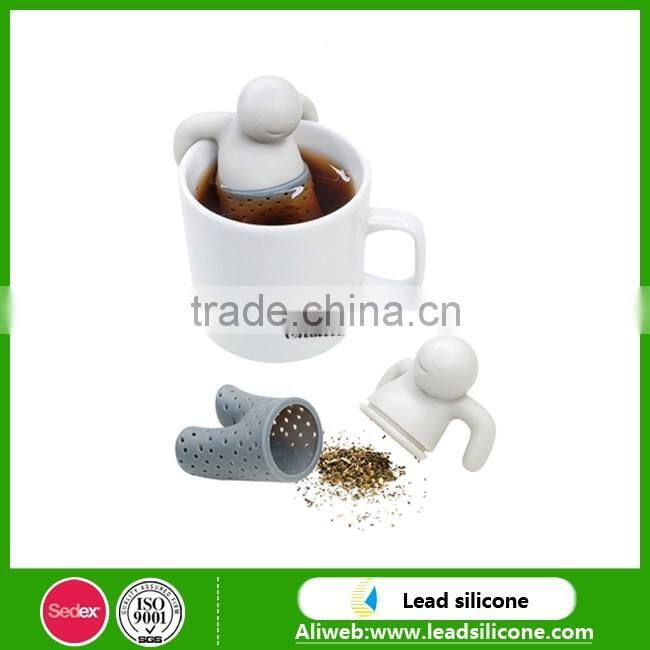 Food Grade Little Man Shape Silicone Tea Infuser/Silicone Tea Strainer