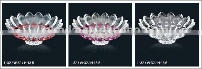 Home decoration and hotel use,louts shaped glass bowl for fruit&candy&snacks,glass tableware