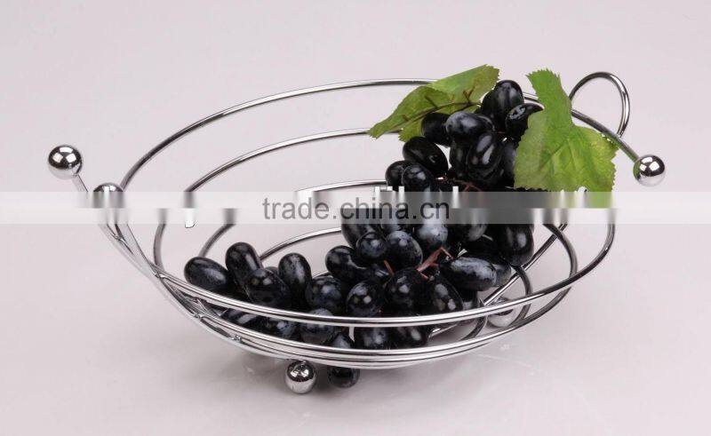 Good quality home stainless steel fruit basket, metal wire fruit basket