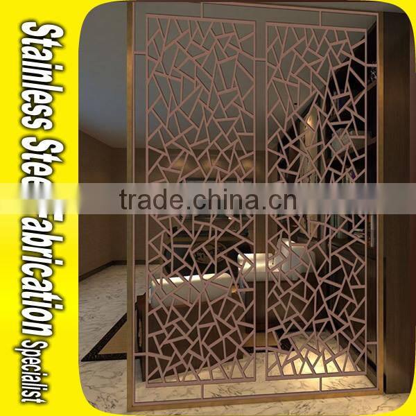 Decorative Stainless Steel Sliding Doors Interior Room Divider