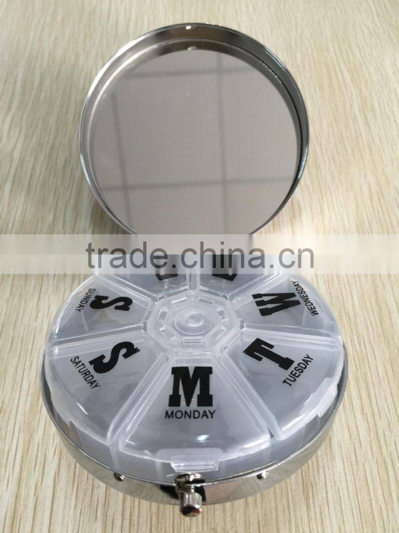 Weekly Pill Box/Metal Mini Pill Box