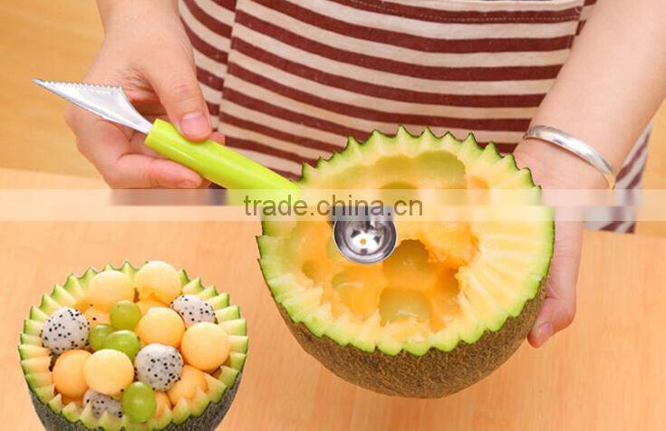 Wholesale Stock Dual Purpose Stainless Steel Wave Dig Flesh Knife