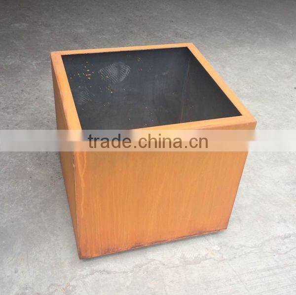 FO-9C39 Square Type Corten Steel planter for home decor