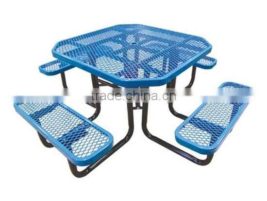 Arlau metal rectangle patio table