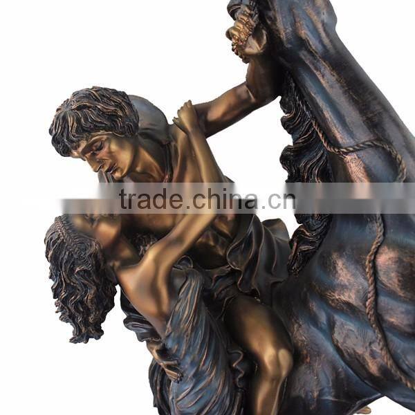 Modern horse statue garden deocr lover erotic bronze sculpture