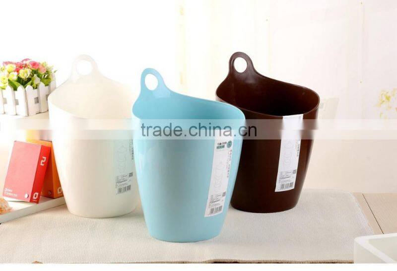 plastic dust bin trash can Simple European style waste bins PP dust bin shake covered trash can cute round trash can with lid