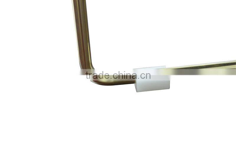 Golden stainless steel round coffee table