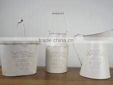 Garden Vintage Metal Milk Jug Flower Jug