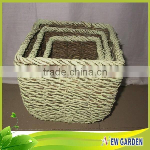 2015 New Style Cheapest Paper Rope Basket / Round Rattan Pot