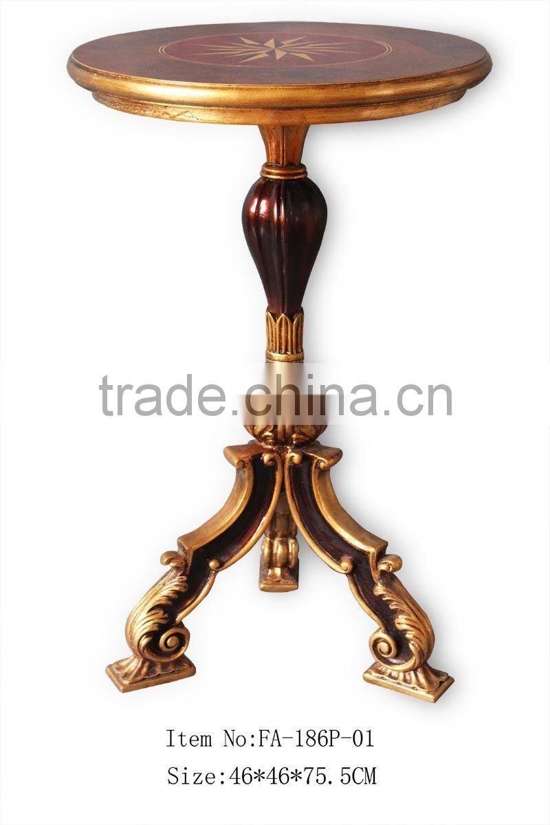 FA-186P-01 Living Room and Hotel Sofa Antique Round Top Corner Table
