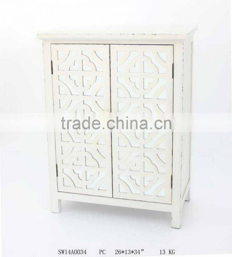 carved wood storage chest