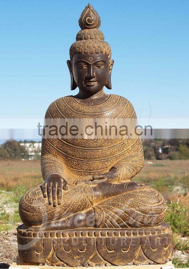 Indian style outdoor fengshui products marble siting indonesian statues hot sale