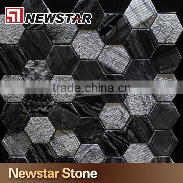 High quality marble mosaic art pictures mosaic wall