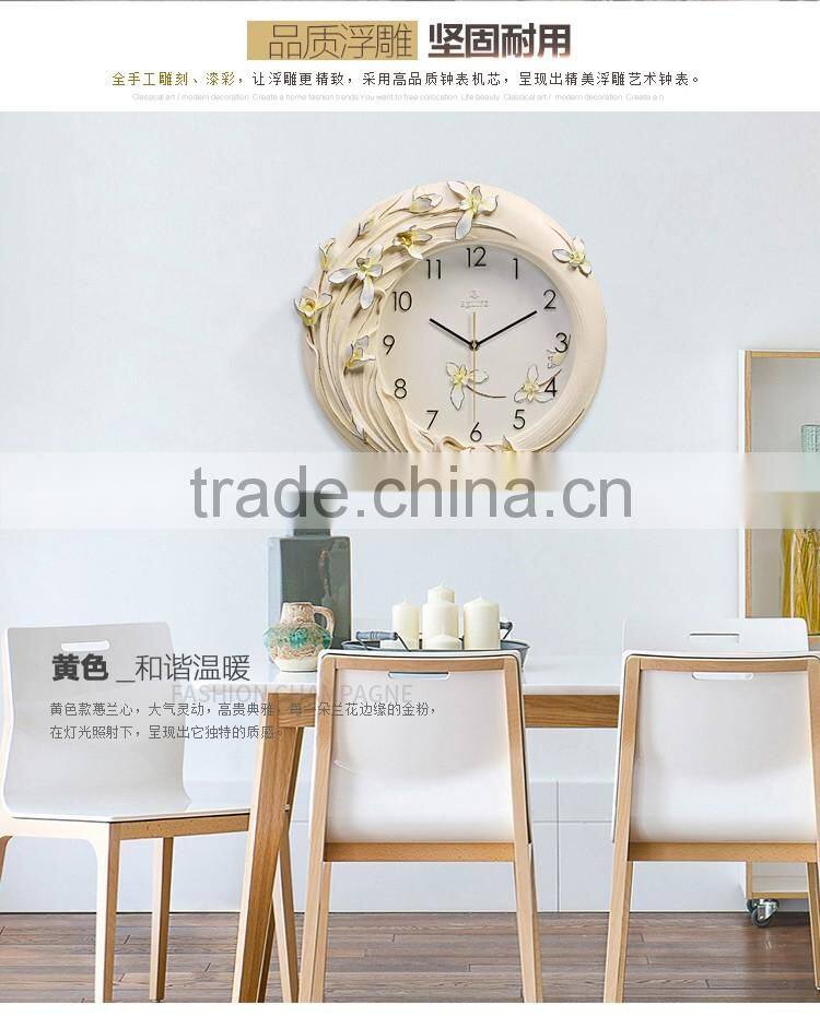 M0025 Momoda Living room Creative modern hanging fancy elegant 3D flower wall clock quiet quartz decoration large wall clock