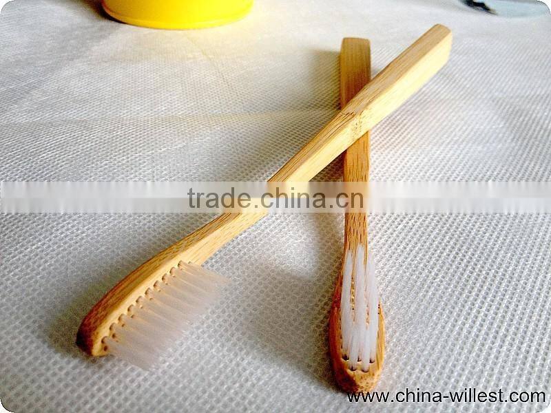 thin bamboo toothbrush, toothbrush with bamboo handle