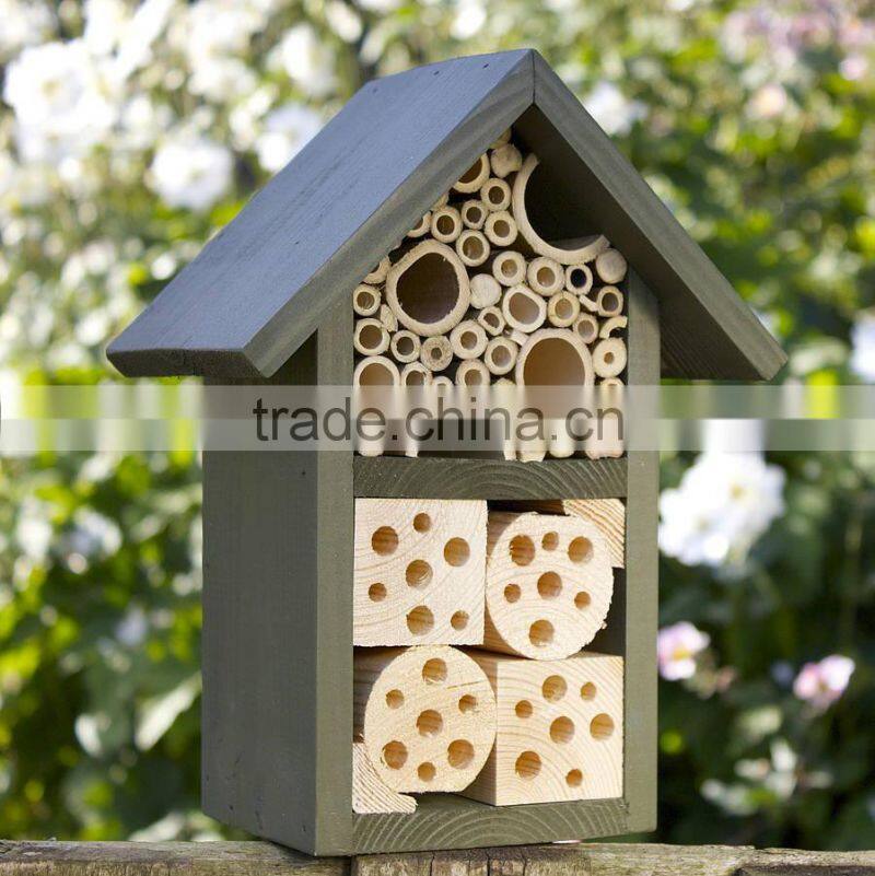 two layer Wooden Insect hotel for bee and ladybird