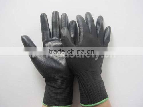 Nylon Liner With Black PU Dipped Gloves