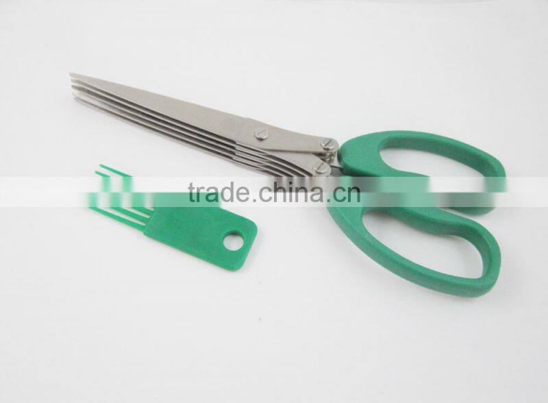 5 Blades Kitchen Scissor With Comb