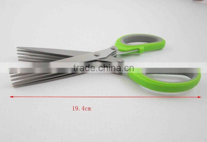 LFGB Stainless Steel 5 Layer Herb Scissors