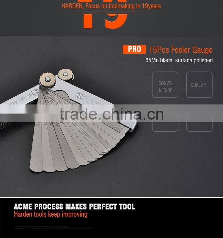 Professional 15pcs 65Mn Feeler Gauge
