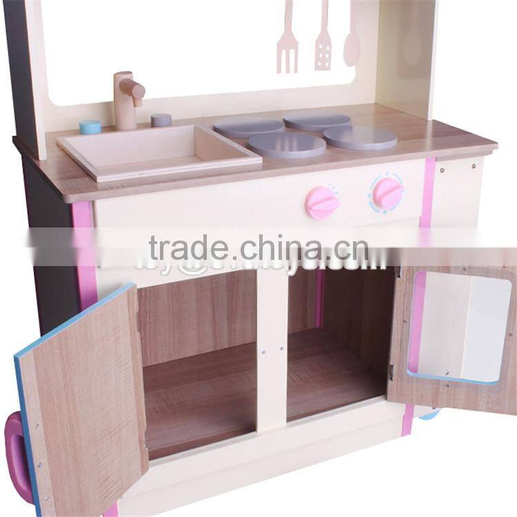 New kids play educational toys wooden baby kitchen set W10C275