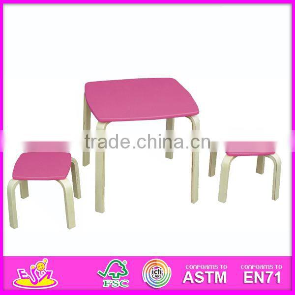 2015 New cute wooden table and chair. popular wooden table and chair WO8G098-x