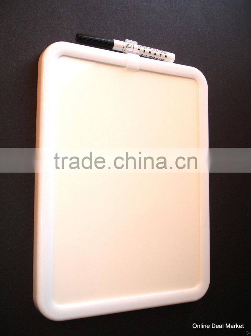 DRY ERASE BOARD 8.5x11 Marker White Frame MAGNETIC BACK