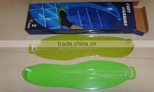 Set of 2 promotional customized logo plastic foot gauge foot measure device