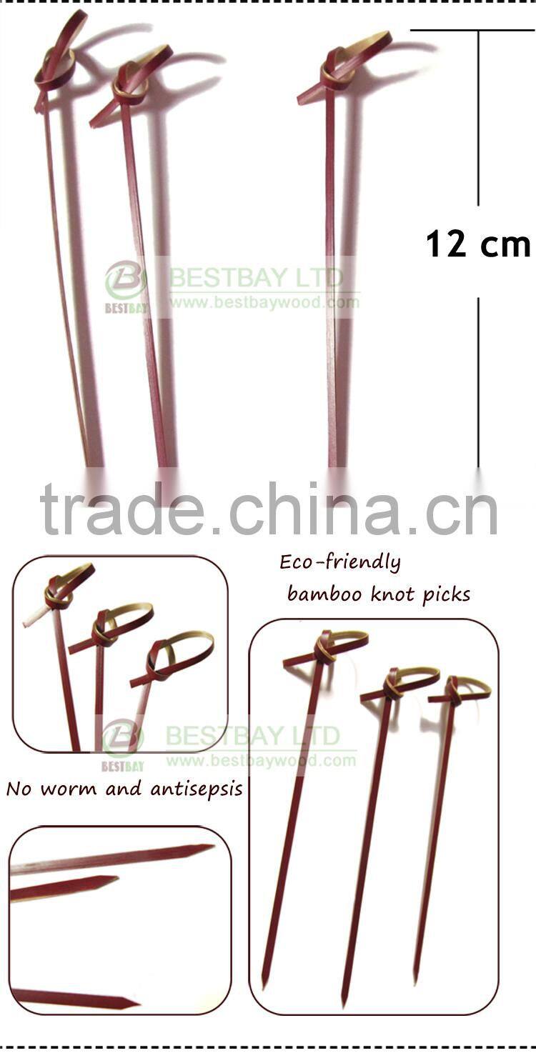 Knotted bamboo fruit sticks, bamboo knot skewer