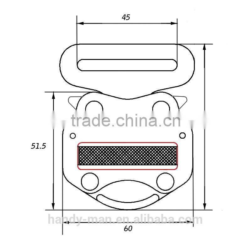 45mm Quick Release Aluminum And Steel Safety Buckle Great For Harness