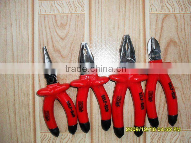 Insulate electric 1000V combination pliers with chrome plated