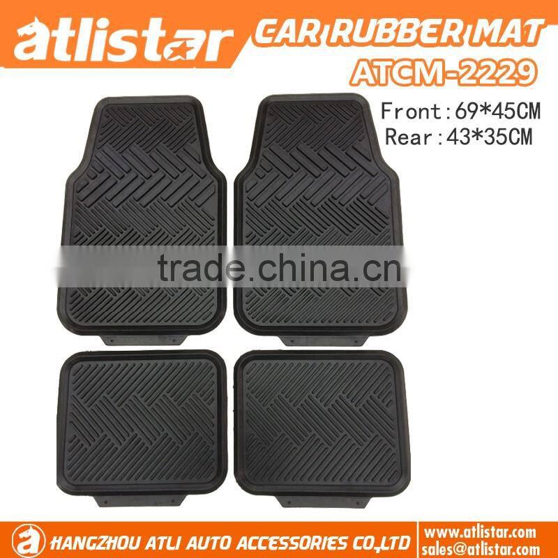 no smell universal rubber car mat with non skid design