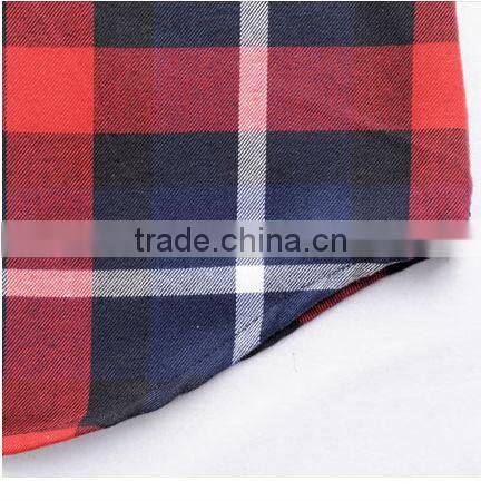 2104 new style men's spring or fall twill plaids casual shirt