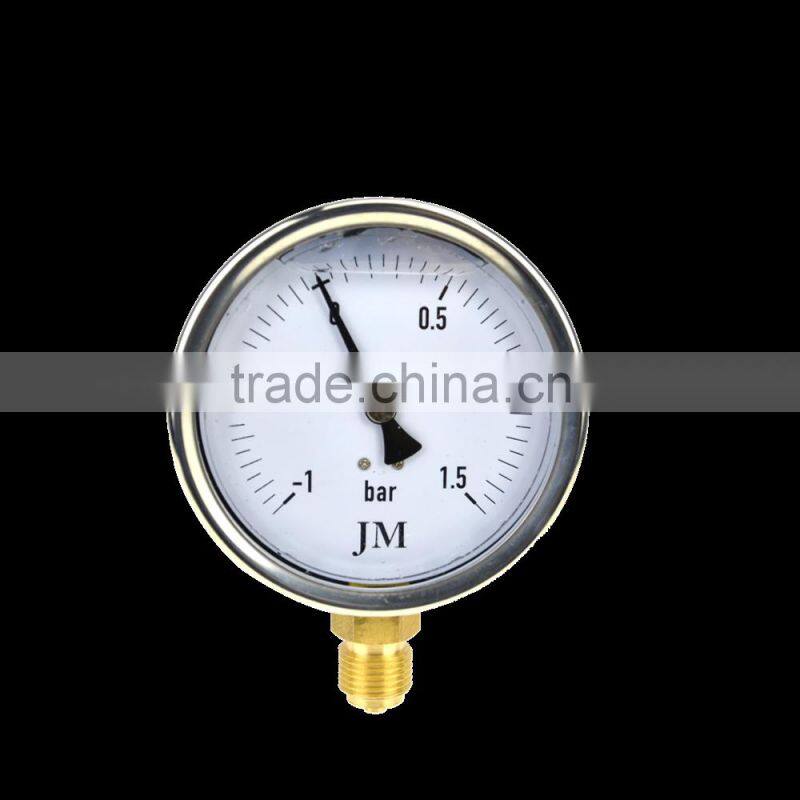 Stainless Steel Bottom Connection Oil Pressure Gauge