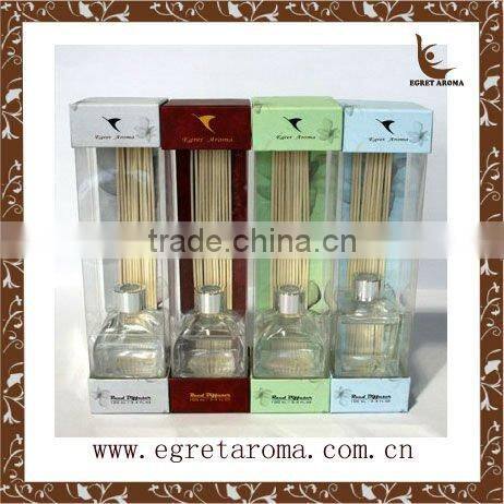 2015 natural home air freshener round shape glass reed diffuser bottle aroma reed