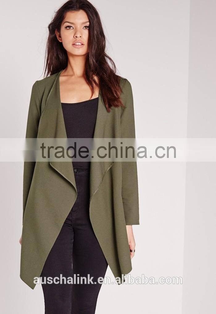 outdoor women cheap khaki thin outer layer waterfall jacket