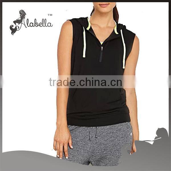 Pullover women Sleeveless hoodie Athletic pullover