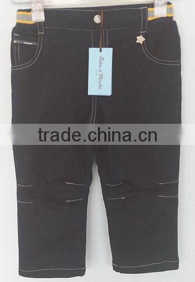 baby boys cute navy embroidered jeans for Autumn