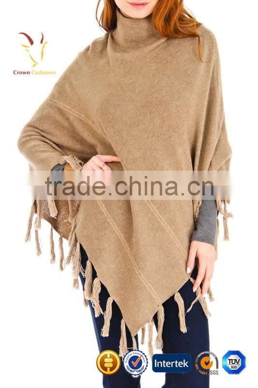 Classic Cashmere Fringed Poncho Cashmere Poncho Sweater Wrap